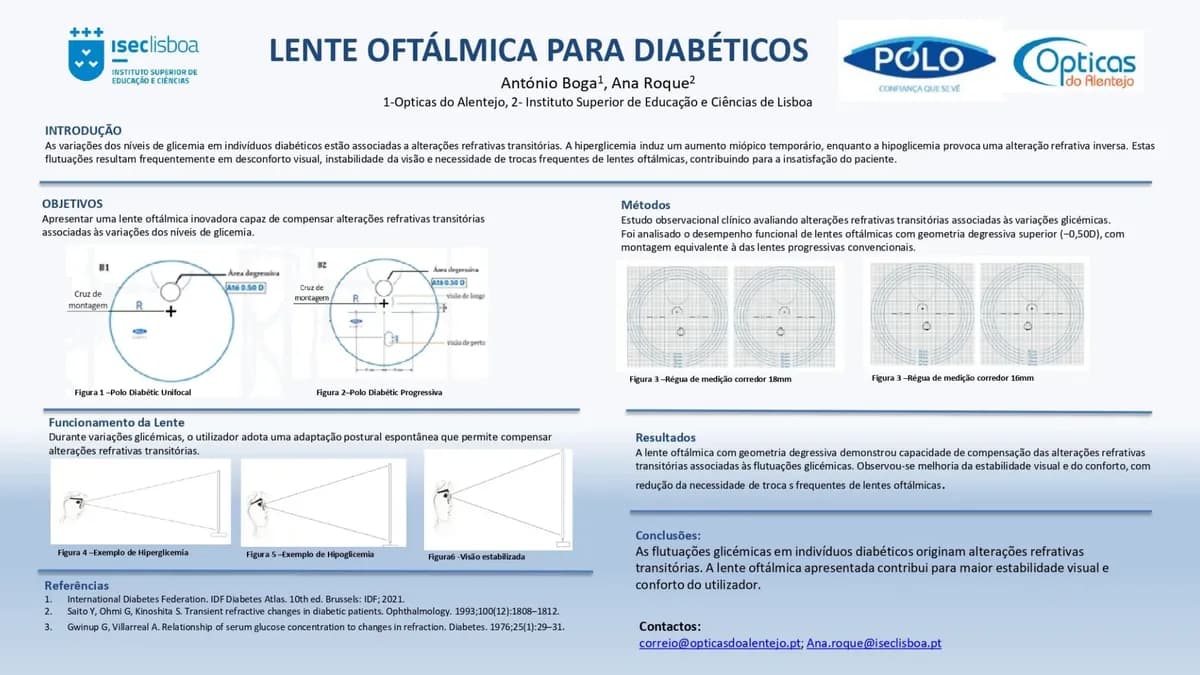 Poster Lente Oftálmica para Diabéticos