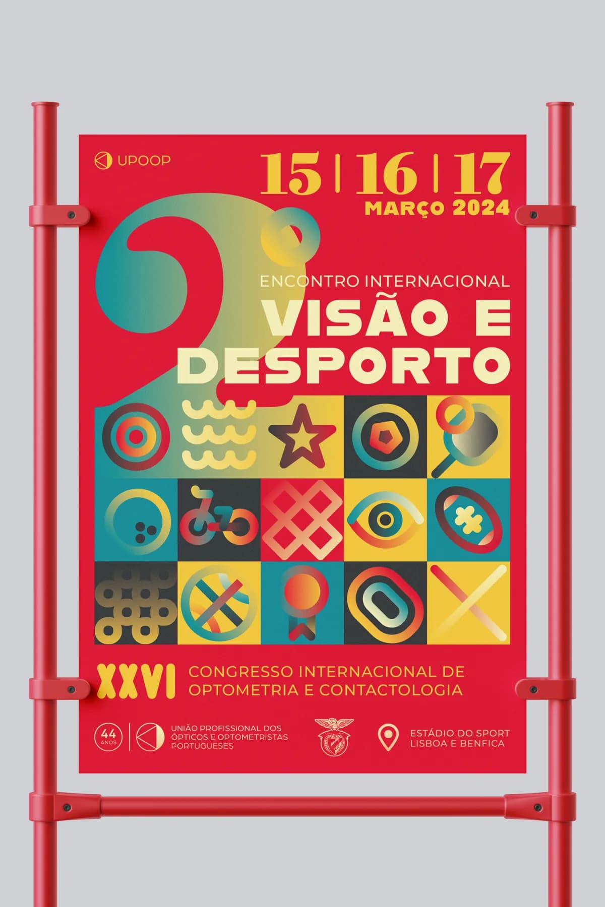 Cartaz do XXVI Congresso Internacional de Optometria e Contactologia e 2º Encontro de Visão e Desporto