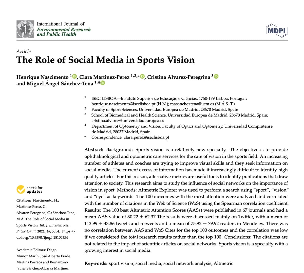 The Role of Social Media in Sports Vision