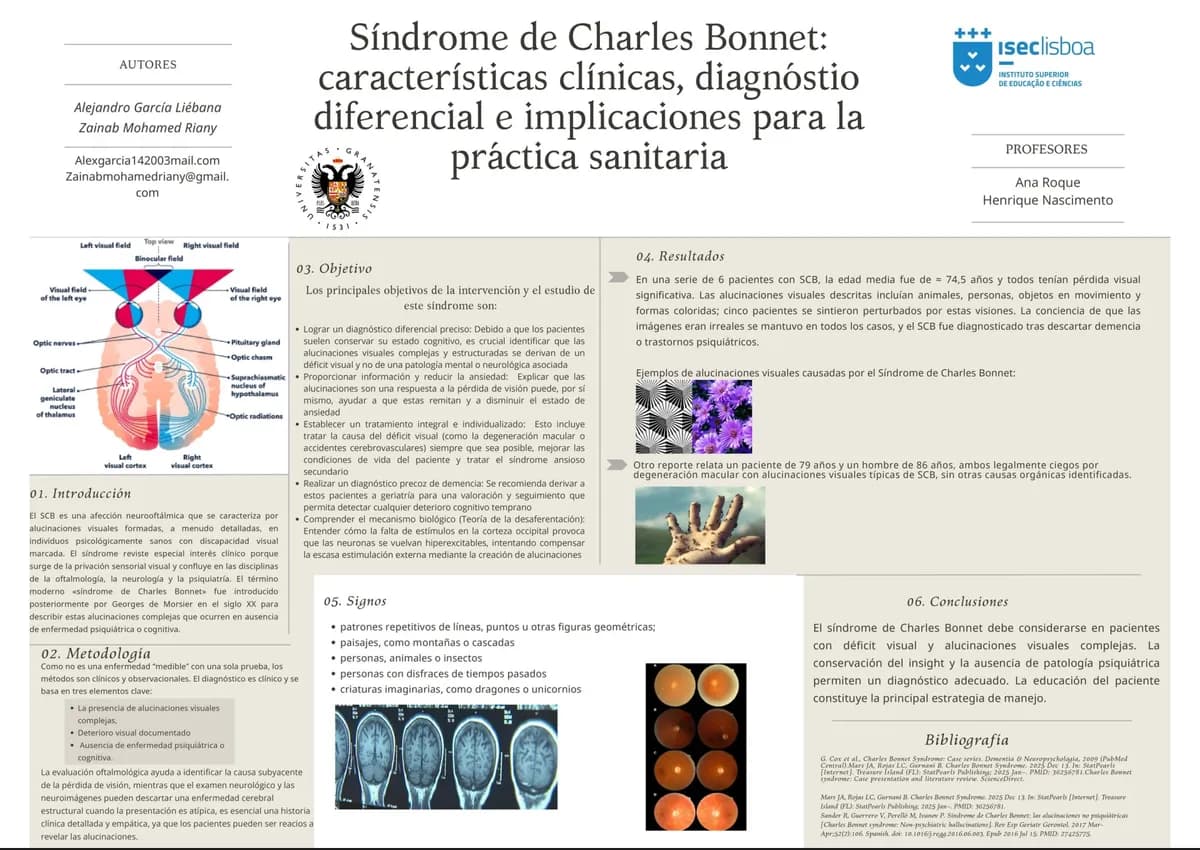 Poster Síndrome de Charles Bonnet: características clínicas