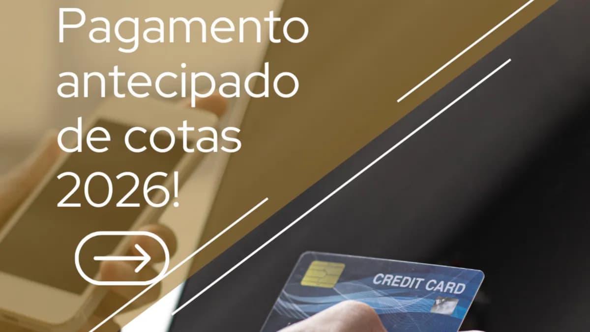 Pagamento anual antecipado de Quotas de 2026